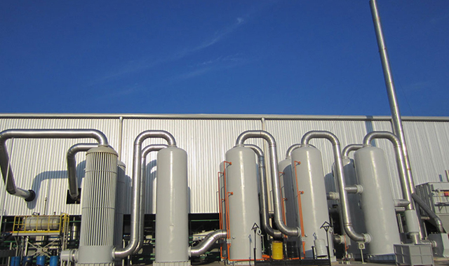 Flue gas purification system of pyrolysis plant